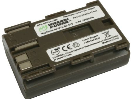 Canon BP-511, BP-511A, BP-512, BP-514 Battery by Wasabi Power Hot on Sale