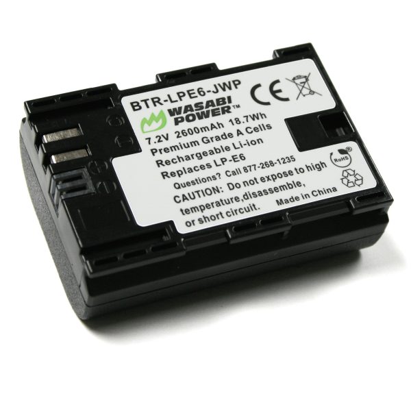 Canon LP-E6 Battery (2-Pack) and Dual Charger by Wasabi Power on Sale