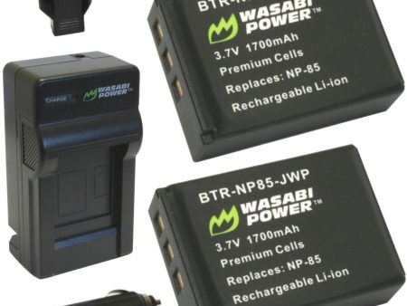 Toshiba Camileo PA3985 Battery (2-Pack) and Charger by Wasabi Power Supply