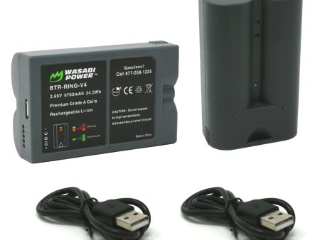 Battery for Ring V4 (2-Pack) by Wasabi Power Supply