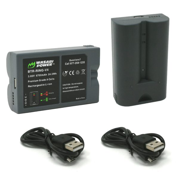 Battery for Ring V4 (2-Pack) by Wasabi Power Supply