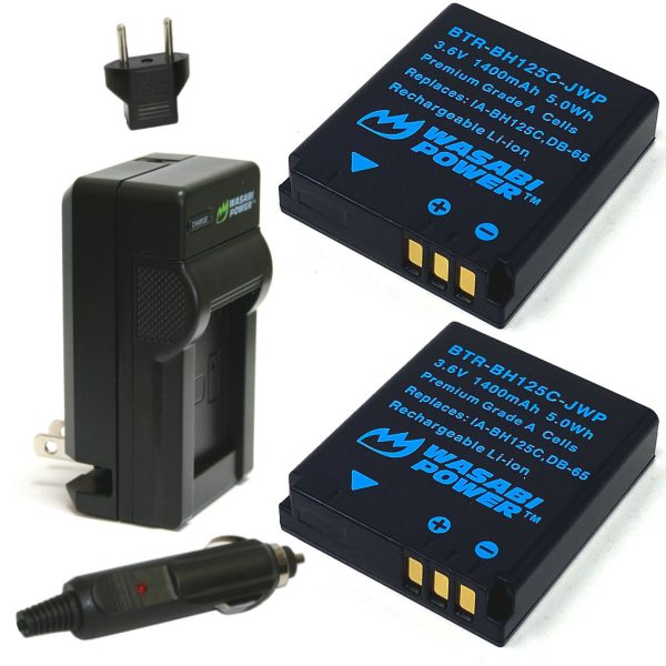 Pentax D-LI106 Battery (2-Pack) and Charger by Wasabi Power Hot on Sale