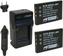 Pentax D-LI2, D-L12 Battery (2-Pack) and Charger by Wasabi Power For Discount