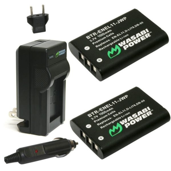 Ricoh DB-80 Battery (2-Pack) and Charger by Wasabi Power Online Hot Sale