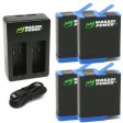 GoPro HERO8 Battery (4-Pack) and Dual Charger Compatible with HERO7 Black, HERO6, HERO5 by Wasabi Power Sale