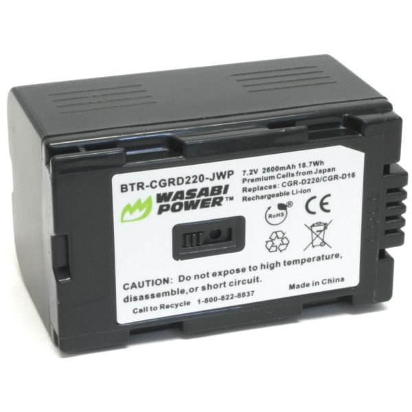 Panasonic CGR-D120, CGR-D210, CGR-D220 Battery by Wasabi Power Discount