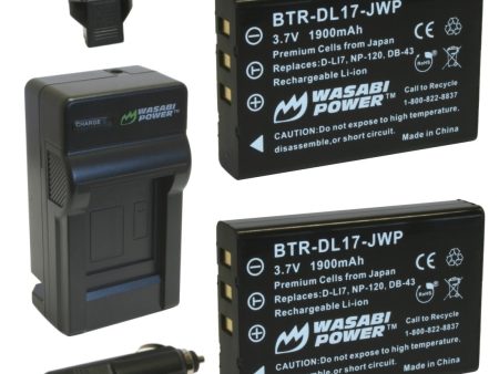 Fujifilm NP-120 Battery (2-Pack) and Charger by Wasabi Power Online