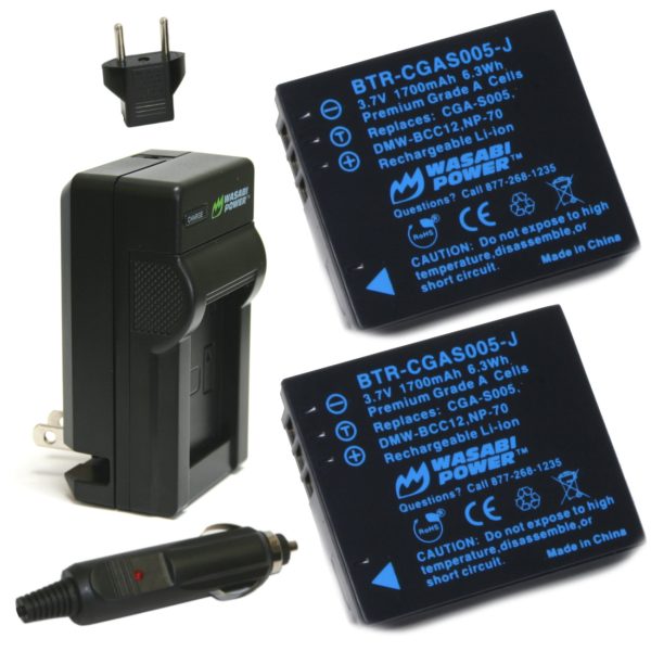 Ricoh DB-60 Battery (2-Pack) and Charger by Wasabi Power Online Sale