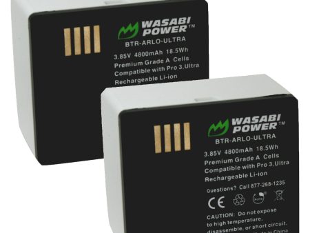 Arlo VMA5400 Battery (2-Pack) for Pro 3, Pro 4, Ultra, Ultra 2 by Wasabi Power Online Sale