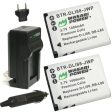 Sanyo DB-L80, DB-L80AU Battery (2-Pack) and Charger by Wasabi Power For Discount