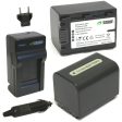 Sony NP-FH60, NP-FH70 Battery (2-Pack) and Charger by Wasabi Power Online Hot Sale