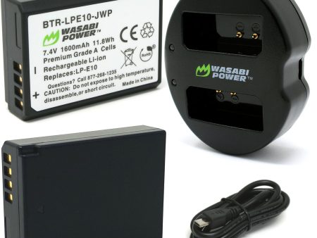 Canon LP-E10 Battery (2-Pack) and Dual Charger by Wasabi Power Hot on Sale