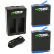 GoPro HERO8 Battery (2-Pack) and Dual Charger Compatible with HERO7 Black, HERO6, HERO5 by Wasabi Power on Sale