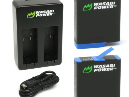 GoPro HERO8 Battery (2-Pack) and Dual Charger Compatible with HERO7 Black, HERO6, HERO5 by Wasabi Power on Sale