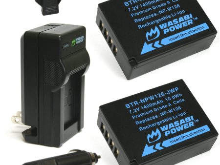 Fujifilm NP-W126, NP-W126S Battery (2-Pack) and Charger by Wasabi Power Online Hot Sale