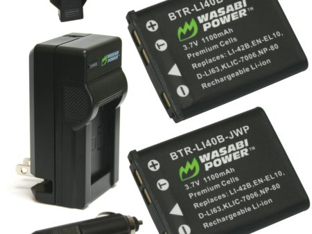 Kodak KLIC-7006, LB-012 Battery (2-Pack) and Charger by Wasabi Power Online