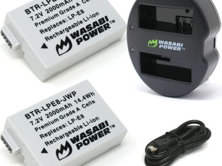 Canon LP-E8 Battery (2-Pack) and Dual Charger by Wasabi Power Cheap