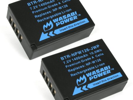 Fujifilm NP-W126, NP-W126S Battery (2-Pack) by Wasabi Power For Discount