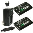 Sanyo DB-L70, DB-L70AU Battery (2-Pack) and Charger by Wasabi Power Online now