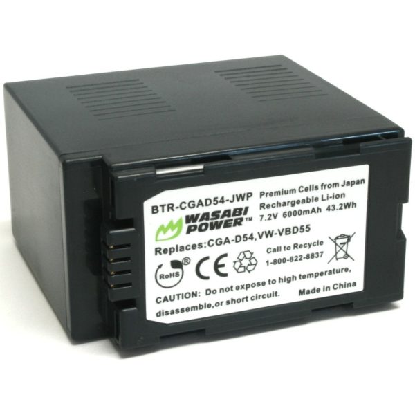 Panasonic CGA-D54,VW-VBD29, VW-VBD55 Battery by Wasabi Power Discount