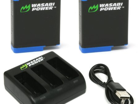 GoPro HERO8 Battery (2-Pack) and Triple Charger Compatible with HERO7 Black, HERO6, HERO5 by Wasabi Power Discount