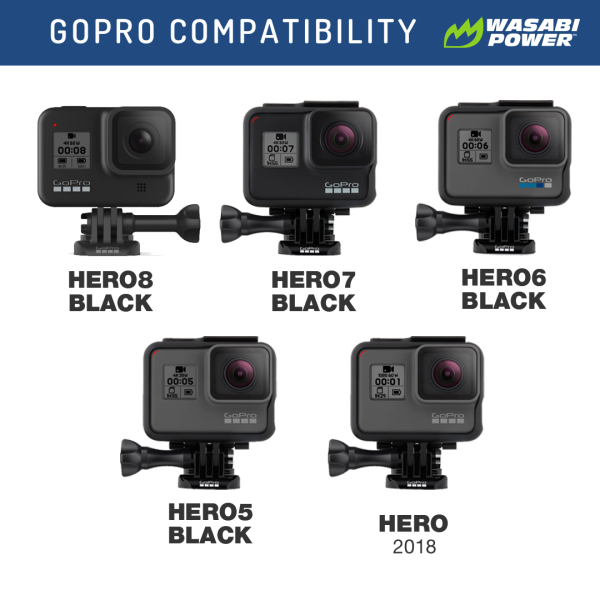 GoPro HERO8 Battery (4-Pack) Compatible with HERO7 Black, HERO6, HERO5 by Wasabi Power Online Sale