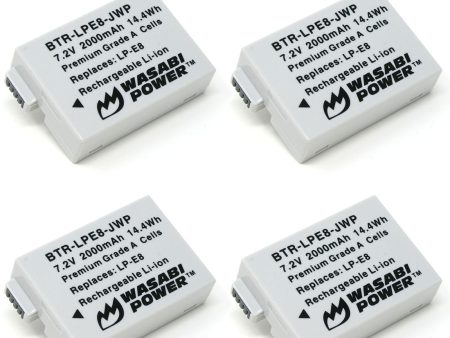 Canon LP-E8 Battery (4-Pack) by Wasabi Power Online