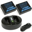 Fujifilm NP-W126, NP-W126S Battery (2-Pack) and Dual Charger by Wasabi Power Supply