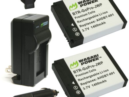 GoPro HERO2, Original HD HERO (2010 model) Battery (2-Pack) and Charger by Wasabi Power Online