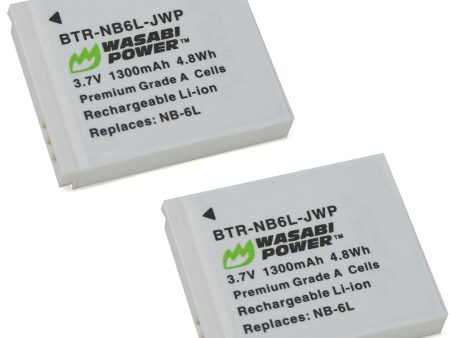 Canon NB-6L, NB-6LH Battery (2-Pack) by Wasabi Power Online