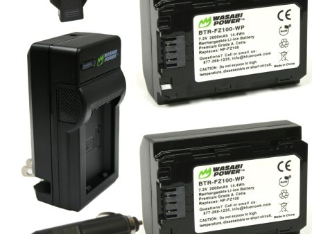 Sony NP-FZ100 Battery (2-Pack) and Charger by Wasabi Power Online Sale