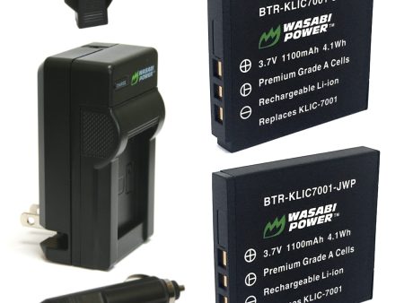 Kodak KLIC-7001 Battery (2-Pack) and Charger by Wasabi Power Online now