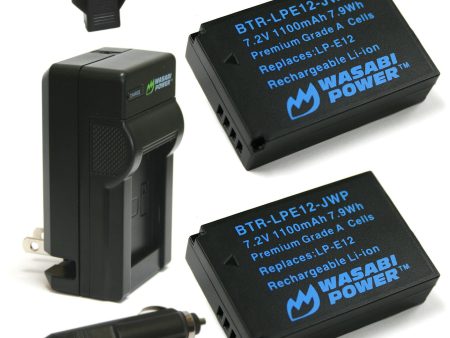 Canon LP-E12 Battery (2-Pack) and Charger by Wasabi Power Online Hot Sale