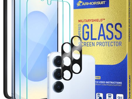 (Pre-Order)[2 + 2 Pack] ArmorSuit for Samsung Galaxy S25 Plus Tempered Glass Case Friendly Protector (w  Alignment Tool) + Camera Lens Protector on Sale