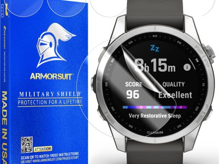 (6 Pack) ArmorSuit Screen Protector designed for Garmin Fenix 7S (Pro Solar Sapphire) 42mm Sale