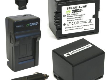 Panasonic CGA-DU12, CGA-DU14, VW-VBD120, VW-VBD140 Battery (2-Pack) and Charger by Wasabi Power Online now