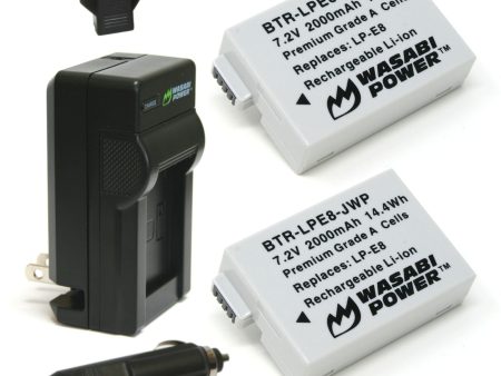 Canon LP-E8 Battery (2-Pack) and Charger by Wasabi Power For Discount