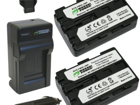 Sony NP-FM50 Battery (2-Pack) and Charger by Wasabi Power Online now