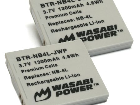 Canon NB-4L Battery (2-Pack) by Wasabi Power Online Hot Sale