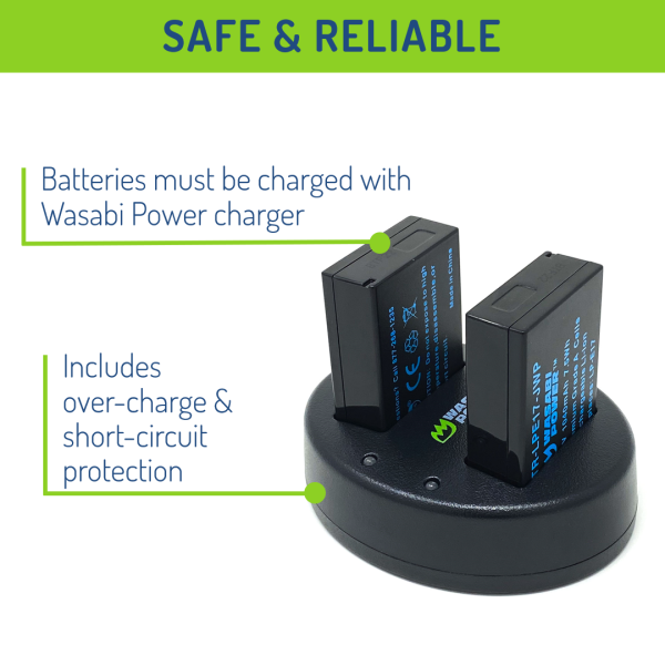 Canon LP-E17 Battery (2-Pack) and Dual Charger by Wasabi Power Online