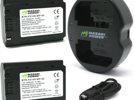 Sony NP-FZ100 Battery (2-Pack) and Dual Charger by Wasabi Power Online Hot Sale